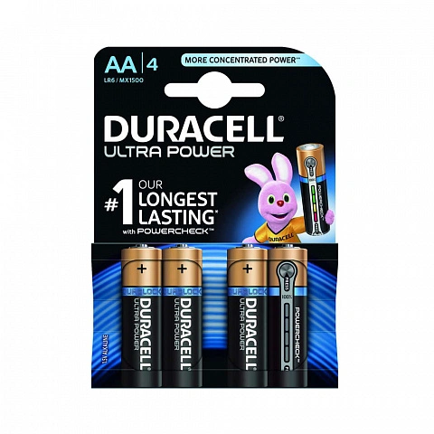 Батарейки DURACELL UltraPower AA (4 шт) - изображение 1