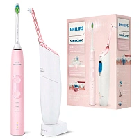 Набор Philips Sonicare 5100 ProtectiveClean+AirFloss Ultra HX8424/39 розовый - изображение 1