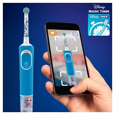 Электрическая зубная щетка Oral-B Vitality Kids D103 frozen II + чехол - изображение 7