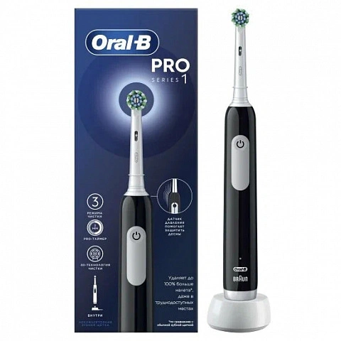 Электрическая зубная щётка Oral-B Pro 1 500 CrossAction, Black - изображение 1