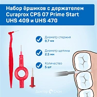 Набор ёршиков с держателем Curaprox CPS 07 (0,7 мм), 5 шт - изображение 2