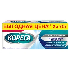 Крем для фиксации протезов КОРЕГА нейтральный, 70г х2