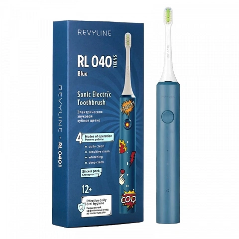 Электрическая зубная щетка Revyline RL 040 Teens, Голубая (12+) - изображение 1