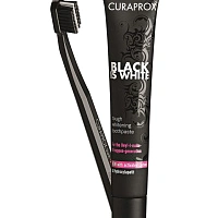 Набор Сuraprox Black is White (Зубная щётка + паста 90 мл) - изображение 1