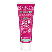 Детская зубная паста R.O.C.S. Kids Малиновый смузи (от 3 до 7 лет), 45 гр