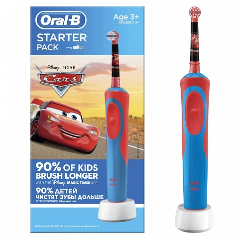 Электрическая зубная щетка Oral-B Cars Vitality Kids D12.513K (с 3-ех лет) - изображение 1