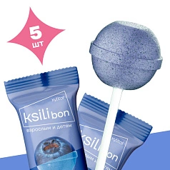 Леденец на палочке Ksilibon Lollipop Голубика, 5 шт.
