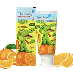 Зубная паста Clean Baby Апельсин (от 3 до 12 лет), 50 мл