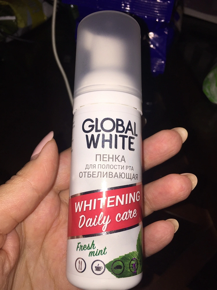 Отбеливающая пенка global white