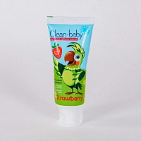 Детская зубная паста Clean Baby клубника (от 0 до 3 лет), 50 мл