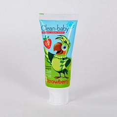 Зубная паста Clean Baby клубника (от 0 до 3 лет), 50 мл