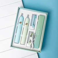 Набор из 2 электрических зубных щеток Revyline RL 075 DUO Limpet shell + Lime cream - изображение 5