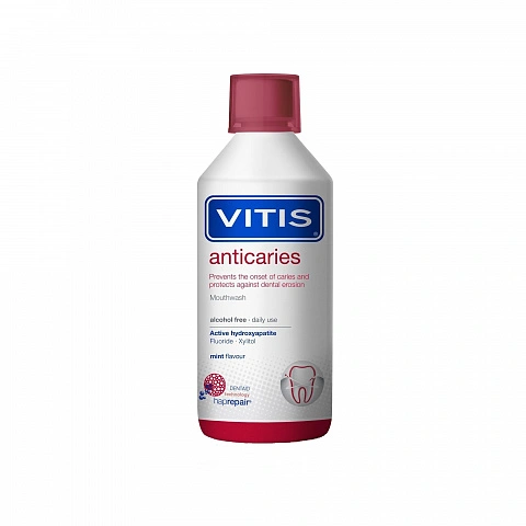 Ополаскиватель Vitis Anticaries с ментоловым вкусом, 500 мл - изображение 1