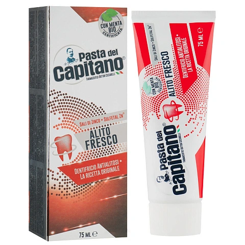 Зубная паста Pasta Del Capitano Alito Fresco свежее дыхание, 75 мл - изображение 1