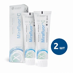 Набор из 2 паст miradent Mirafluor C, 100 мл х 2