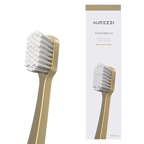 Зубная щетка Aurezzi 24K Gold White Soft - изображение 1