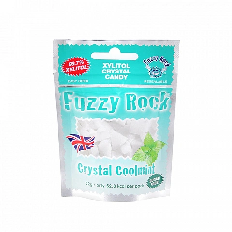 Кристаллы ксилита Fuzzy Rock, без сахара, со вкусом мяты - изображение 1