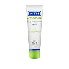 Зубная паста Vitis Orthodontic со вкусом яблока и мяты, 100 мл