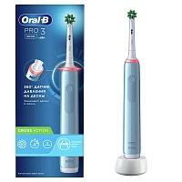 Электрическая зубная щетка Oral-B Pro 3 3000 Cross Action Blue - изображение 1
