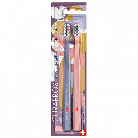 2 зубные щетки CURAPROX 5460 Ultrasoft Duo Love 2022 - изображение 4