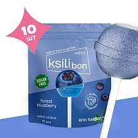 Леденец на палочке Ksilibon Lollipop Голубика, 10 шт.