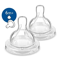 Соска Philips AVENT Anti-colic для густых смесей 6мес+ (2 шт) SCF636/27 - изображение 1