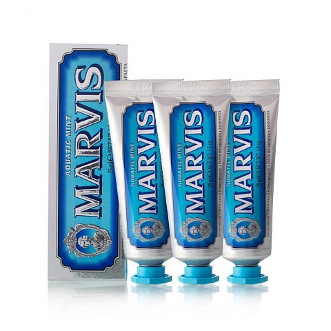 Набор из 3 паст Marvis Aquatic Mint Морская мята, 25 мл - изображение 1