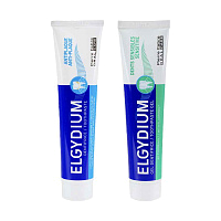 Набор из 2 зубных паст Elgydium для чувствительных зубов + Elgydium Против зубного налета