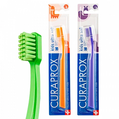 Набор 2+1 детских зубных щёток CURAPROX 5500 Kids (с 4 до 12 лет) - изображение 1