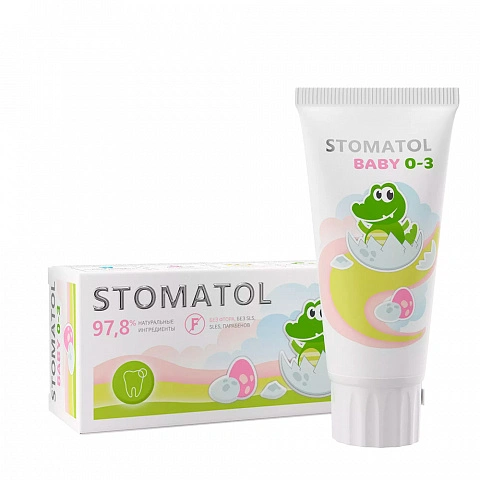 Зубная паста Stomatol Baby профилактическая (0-3), 50г - изображение 1