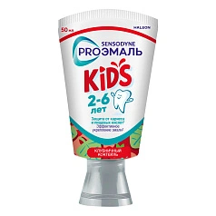 Зубная паста Sensodyne PROЭмаль kids клубничный коктейль, 50 мл