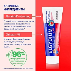 Зубная паста-гель Elgydium Kids Pierre Fabre от кариеса со вкусом свежей клубники (от 3 до 6 лет), 50 мл