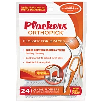 Межзубная нить с пластиковым держателем Plackers Orthopick (24 шт.) - изображение 1