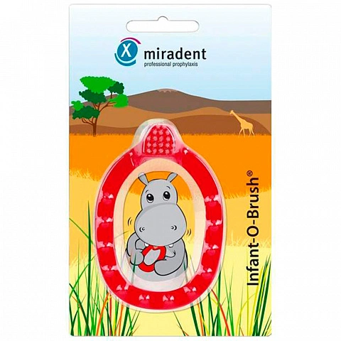 Щетка-прорезыватель miradent INFANT-O-BRUSH красная - изображение 1