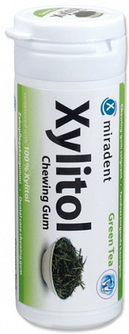 Жевательная резинка miradent Xylitol Зелёный чай - изображение 1
