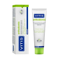 Зубная паста Vitis Orthodontic со вкусом яблока и мяты, 100 мл