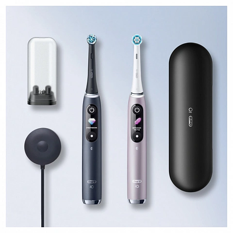 Набор из двух электрических зубных щеток Oral-B iO 9 Duo Black Onyx, Rose Quartz - изображение 3