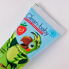 Зубная паста Clean Baby клубника (от 0 до 3 лет), 50 мл