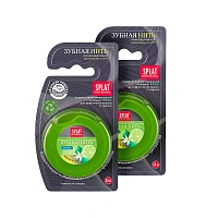 Набор из 2 нитей Splat Dental Floss с бергамотом и лаймом - изображение 1