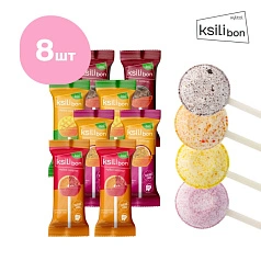 Леденец на палочке Ksilibon Bio Lollipop MIX, 8 шт