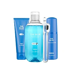 Набор Emra x Doctor Slon The Blue щетка, паста, пенка, жидкость для ирригатора