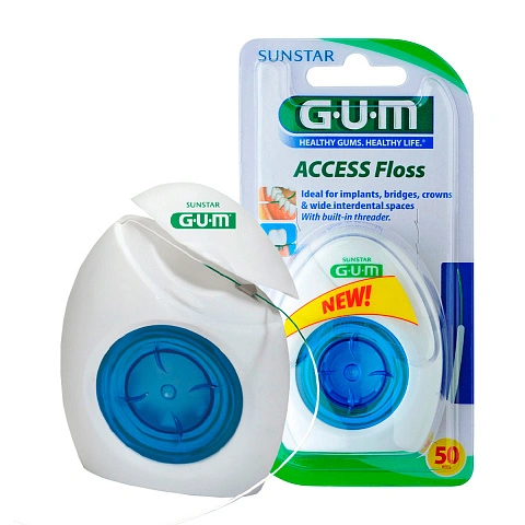 Флосс GUM Access Floss для имплантов/брекетов, 30м - изображение 1