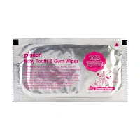 Салфетки для полости рта PIGEON Baby Tooth&Gum Wipes Клубника (от 6 мес), 20 шт. - изображение 2