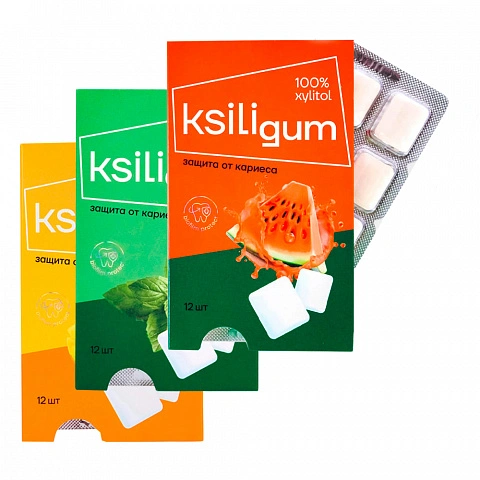 Набор из 3 жевательных резинок Ksilibon Gum - изображение 1