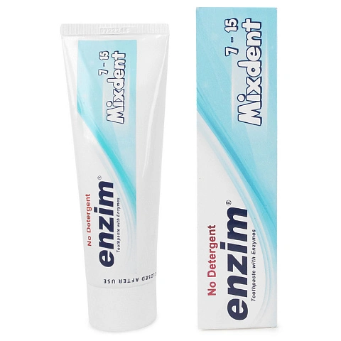 Зубная паста Enzim Mixdent для молочных и постоянных зубов (7-15 лет), 75 мл - изображение 1