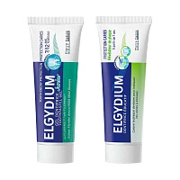 Набор из 2 зубных паст Elgydium Junior Mild Mint + Elgydium Plaque-disclosing  для взрослых и детей от 7 лет
