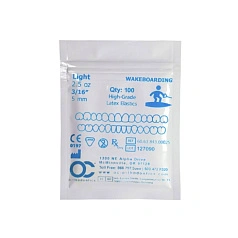  Резинки для брекетов Вейкборд (слабые - 70 гр, латекс 5 мм)