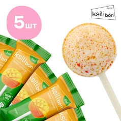 Леденец на палочке Ksilibon Bio Lollipop Манго, 5 шт