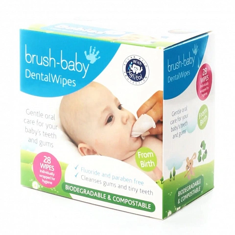 Салфетки для полости рта Brush-Baby (от 0 до 16 мес.), 28 шт. - изображение 1