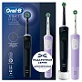 Набор из двух электрических зубных щеток Oral-B Vitality Pro X Clean (Чёрная, Лиловая) - изображение 1